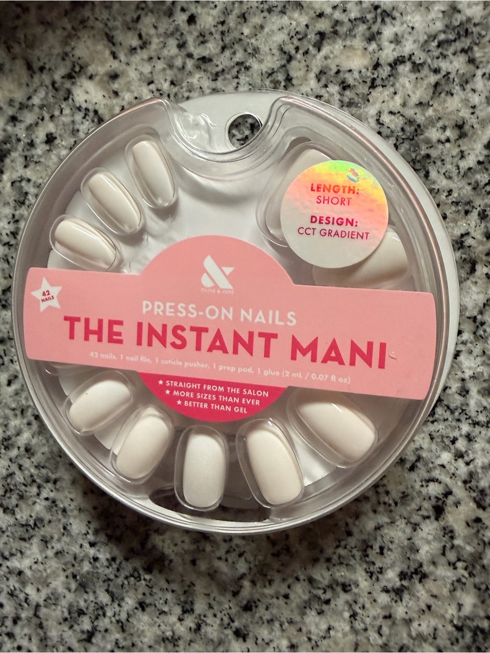 Olive & June The Instant Mani Press-On Nails — White